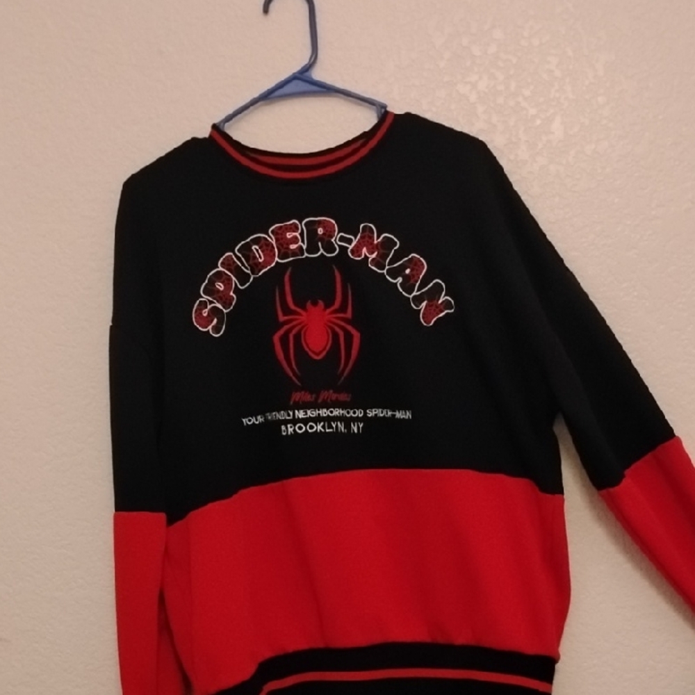 Spiderman Black and Red Crewneck Sweater